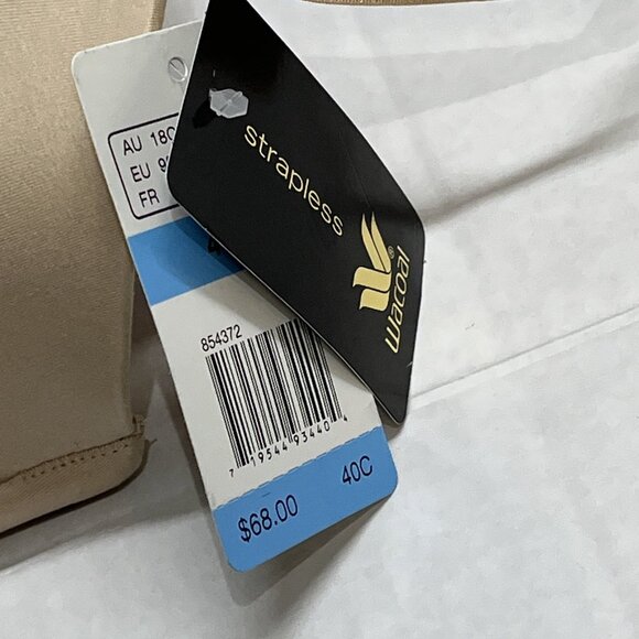 Wacoal‎ Staying Power Strapless Bra Womens 40C Nude Wireless Convertible Comfort - Picture 3 of 4